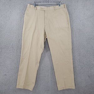 PETER MILLAR Flat-Front Casual Golf Pants Men's 36x30 Khaki Chinos